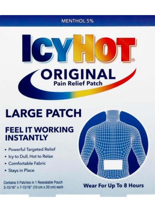 Icy Hot, Topical Analgesic Back Patch, 5 Count - Image 2